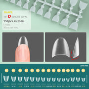 short half cover false nail tips, view 5 - MRSLM