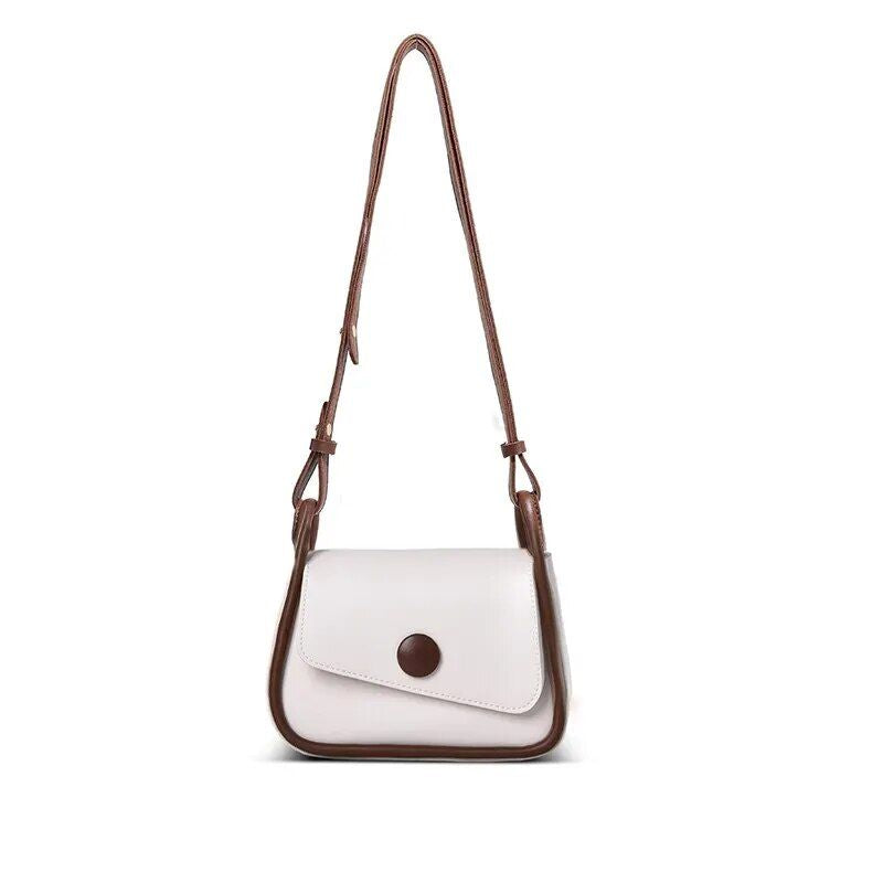 elegant square PU leather crossbody bag, view 3 - MRSLM