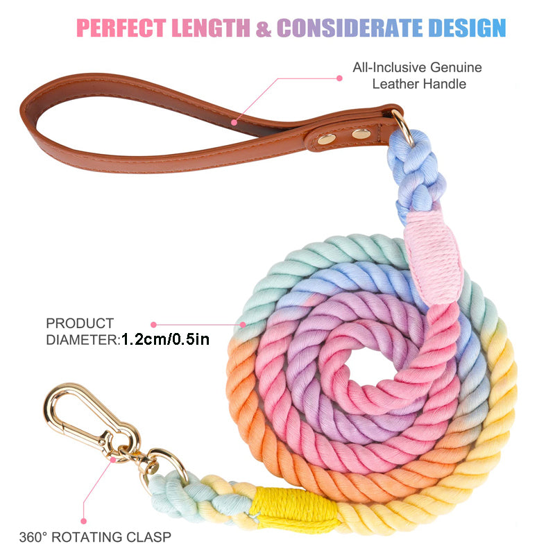 no-tangle braided dog leash, view 6 - MRSLM