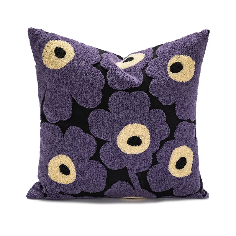 poppy embroidered cushion cover, view 4 - MRSLM