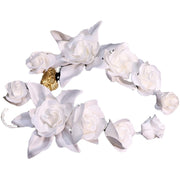 handmade jasmine fabric ear hook earrings, view 5 - MRSLM