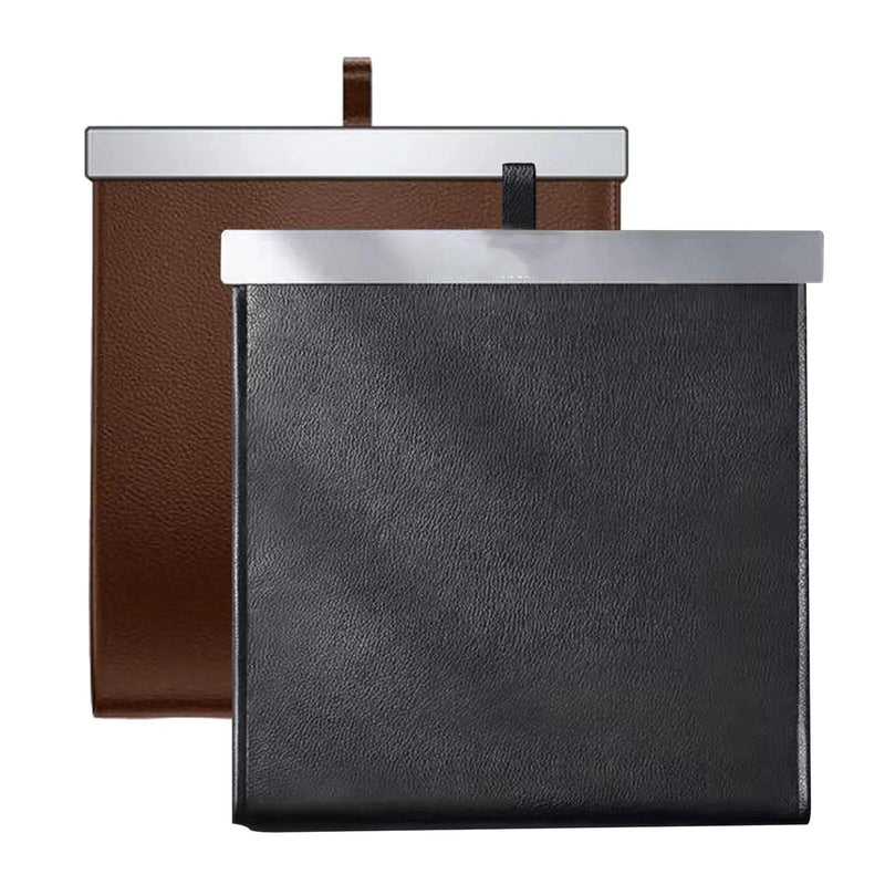 waterproof pu leather car trash bin, view 7 - MRSLM