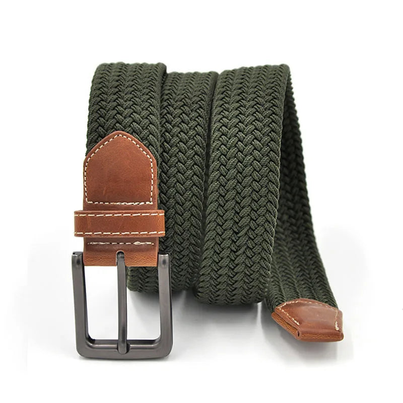 men's elastic braided stretch belt, view 2 - MRSLM