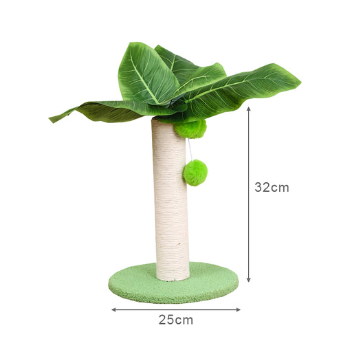 Cat scratching post with hanging balls, view 3 - MRSLM