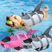 shark design dog life jacket, view 4 - MRSLM