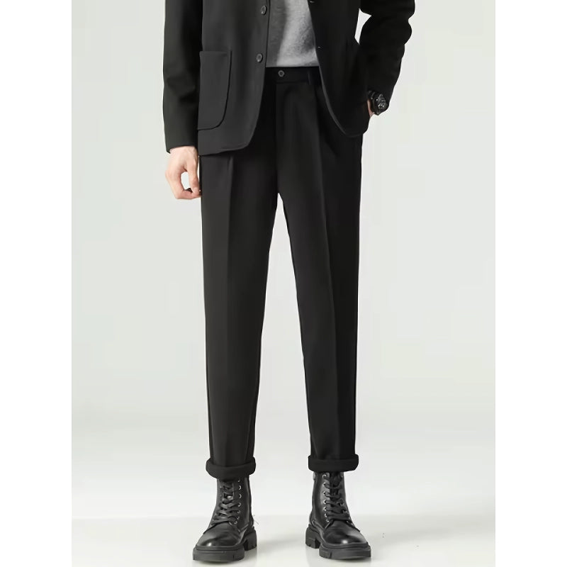 minimalist pleated suit pants, view 18 - MRSLM