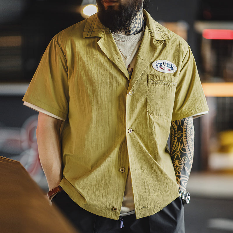 vintage Cuban collar embroidered shirt, view 3 - MRSLM