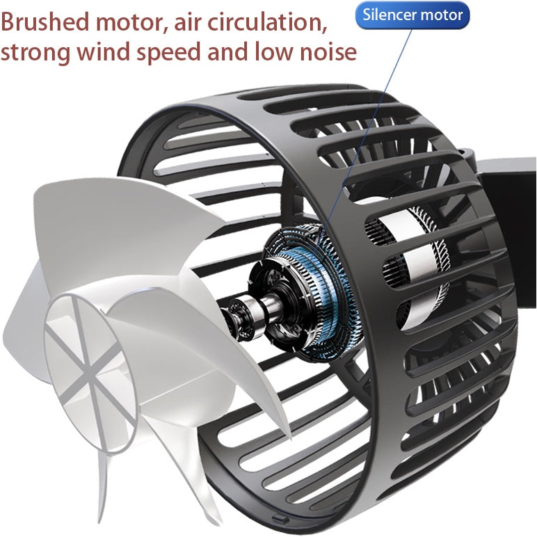 dual-head car seat cooling fan, view 6 - MRSLM