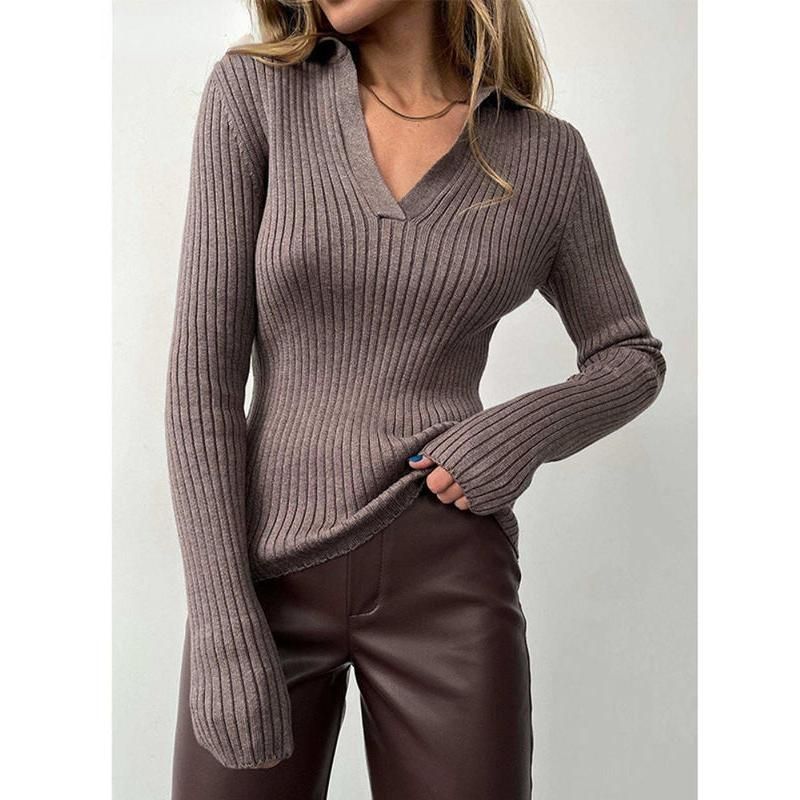 women's polo collar sweater, view 4 - MRSLM