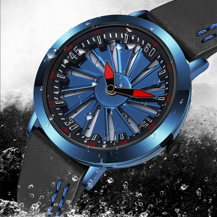 Men's Watch Waterproof Belt Quartz Watch Large Dial