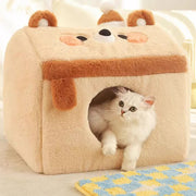 cozy winter cat house dog bed - MRSLM