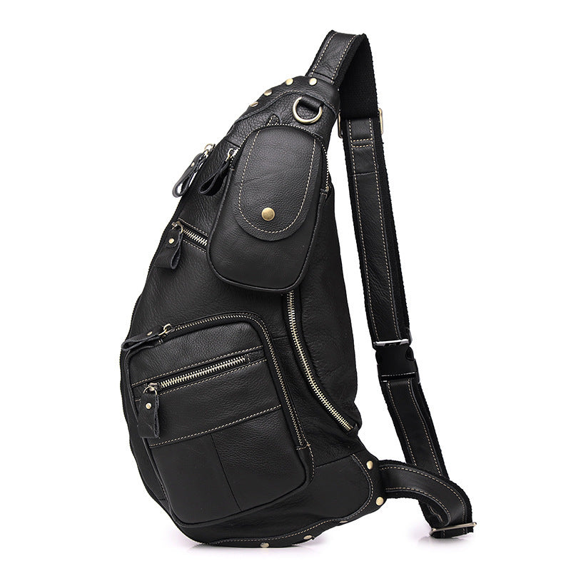 Retro cowhide messenger bag, view 2 - MRSLM
