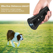 ultrasonic dog repeller with led flashlight, view 2 - MRSLM