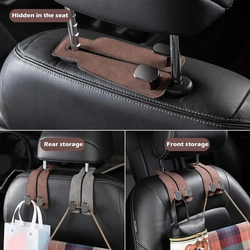 suede double hook car organizer, view 12 - MRSLM