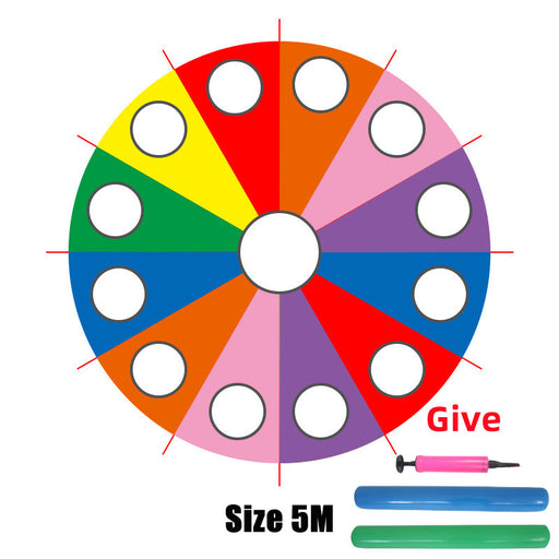 Rainbow umbrella parachute game, view 6 - MRSLM