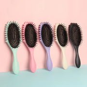 boar bristle curl defining detangling hair brush - MRSLM