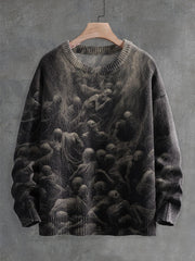 halloween ghost horror print sweater, view 12 - MRSLM