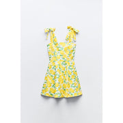 fruit print sleeveless beach dress, view 5 - MRSLM