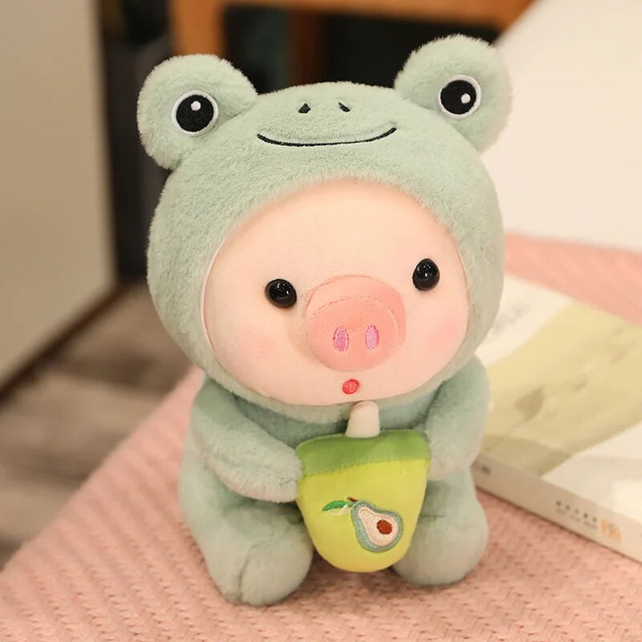 Kawaii Bubble Tea Animal Plush Toy - Adorable Home Decor Gift