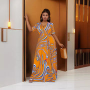 bohemian tie-dye swing dress, view 3 - MRSLM