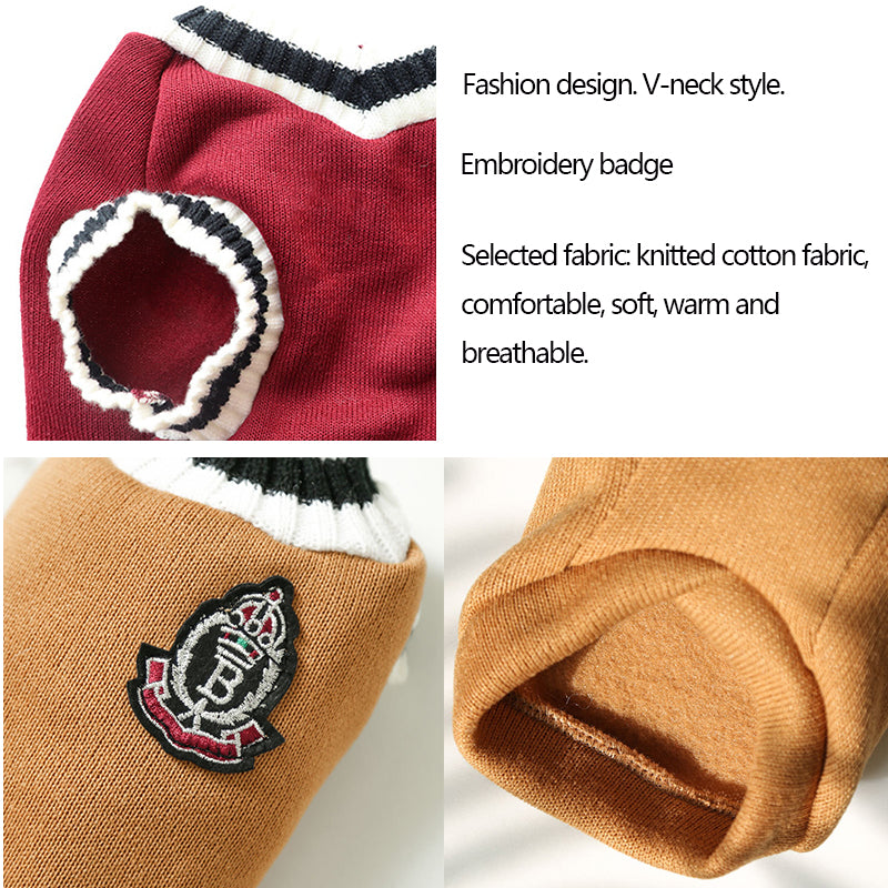 warm dog sweater vest, view 9 - MRSLM