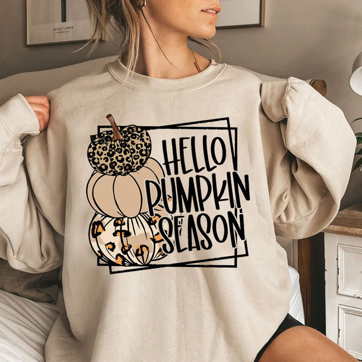 Halloween Printed Sweater Women's Round Neck Long Sleeve