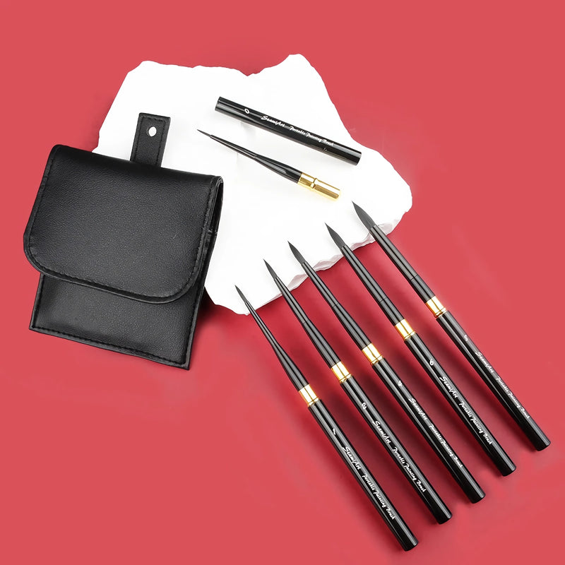 6-piece watercolor brush set, view 2 - MRSLM