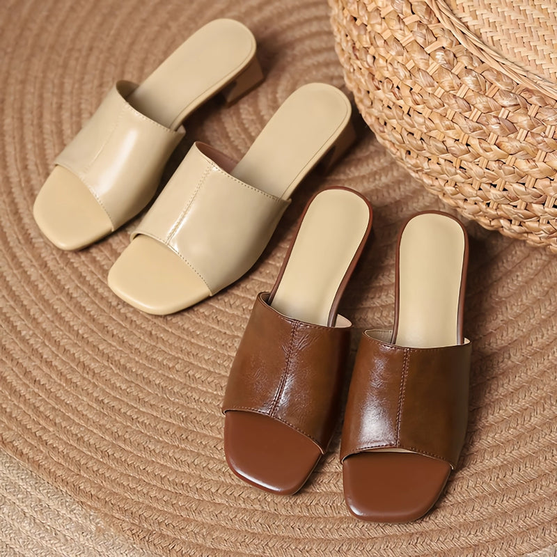 Chic Thick Heel Open Toe Sandals for Women