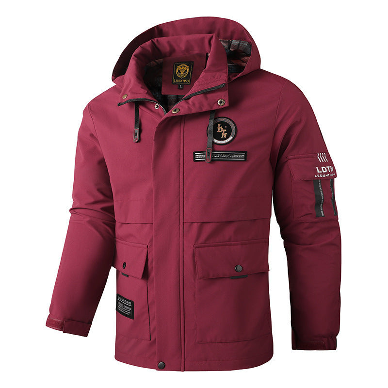 Men's hooded outdoor jacket, view 4 - MRSLM