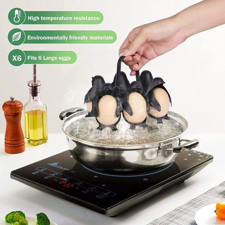 Charming Penguin-Shaped Multifunctional Egg Cooker and Storage Rack