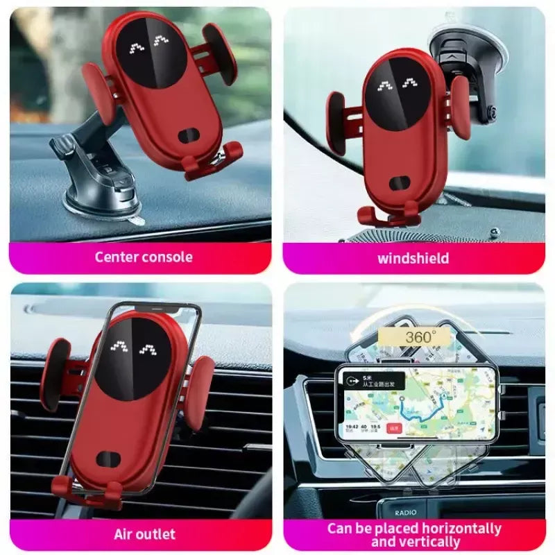 Universal Car Stand Wireless Charger Smart Sensor Air Outlet Mount