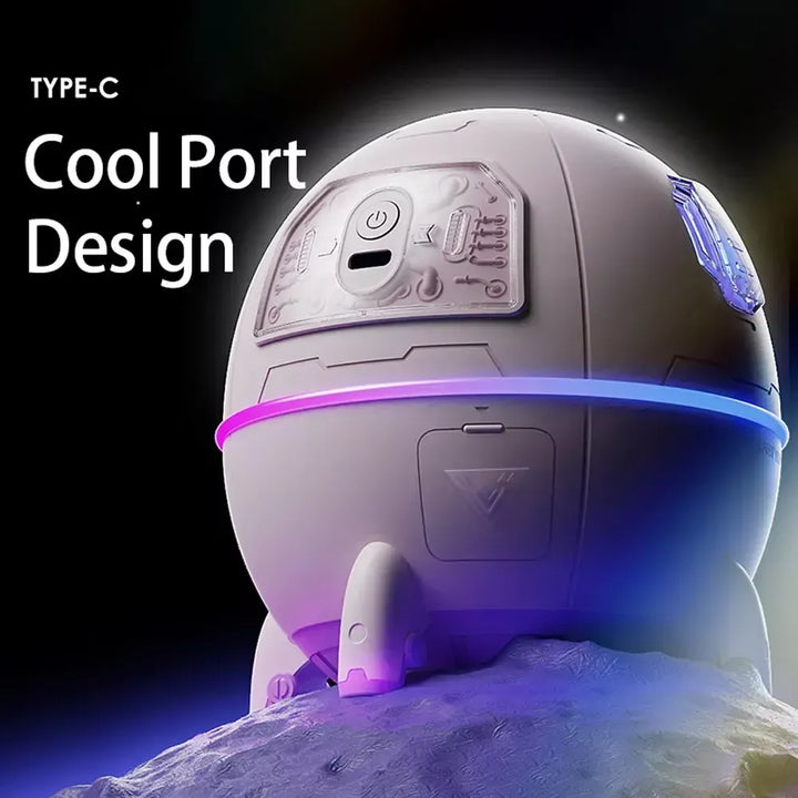 Compact Astronaut USB Air Humidifier with Colorful LED Lights