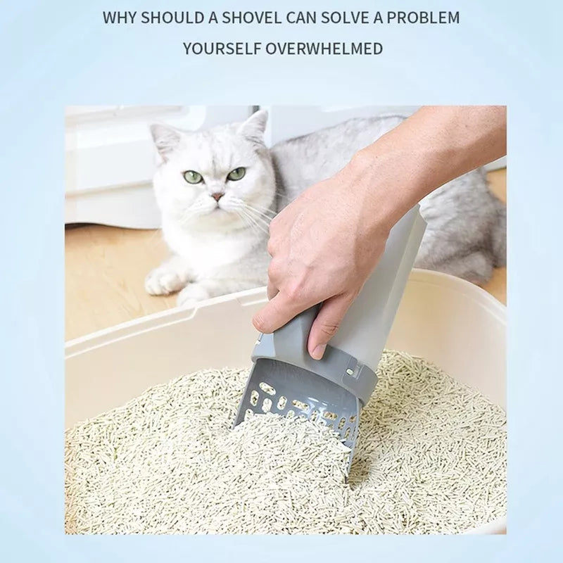 cat litter scoop with waste bin, view 6 - MRSLM
