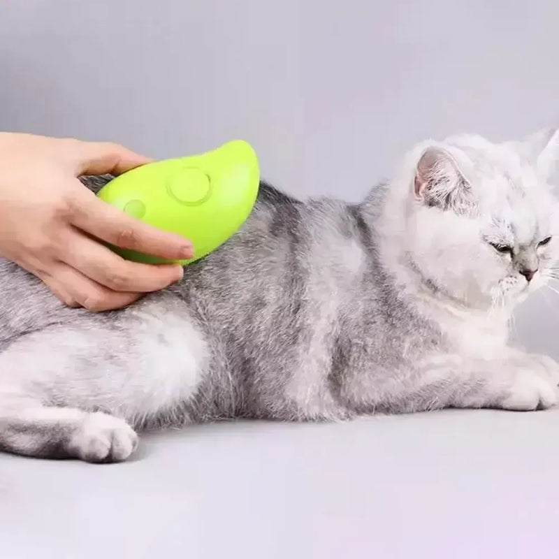 Escova de higiene 3 em 1 para gatos com carregamento USB.