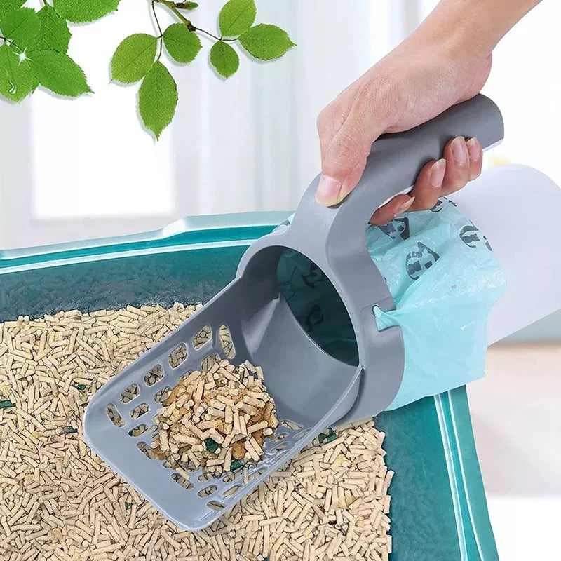 cat litter scoop with waste bin, view 8 - MRSLM