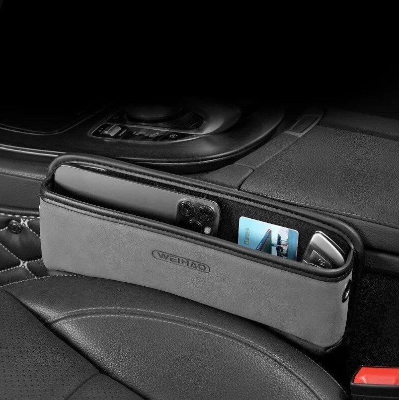 Luxuriöser Autositz-Spaltorganizer – Aufbewahrungsbox aus PU-Leder
