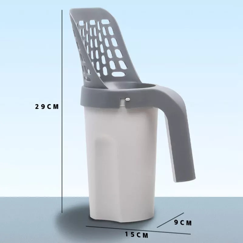 cat litter scoop with waste bin, view 9 - MRSLM