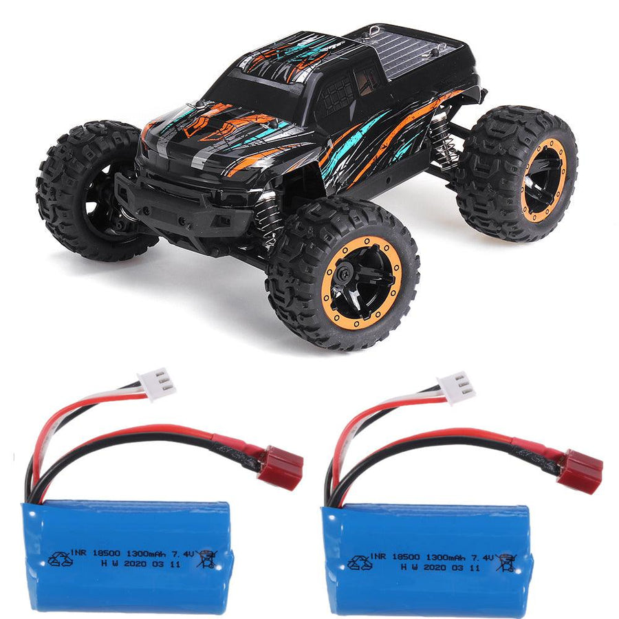 HBX 16889 with Two Battery 1/16 2.4G 4WD 45km/h Brushless RC Car LED Light Off-Road Truck RTR Model - MRSLM