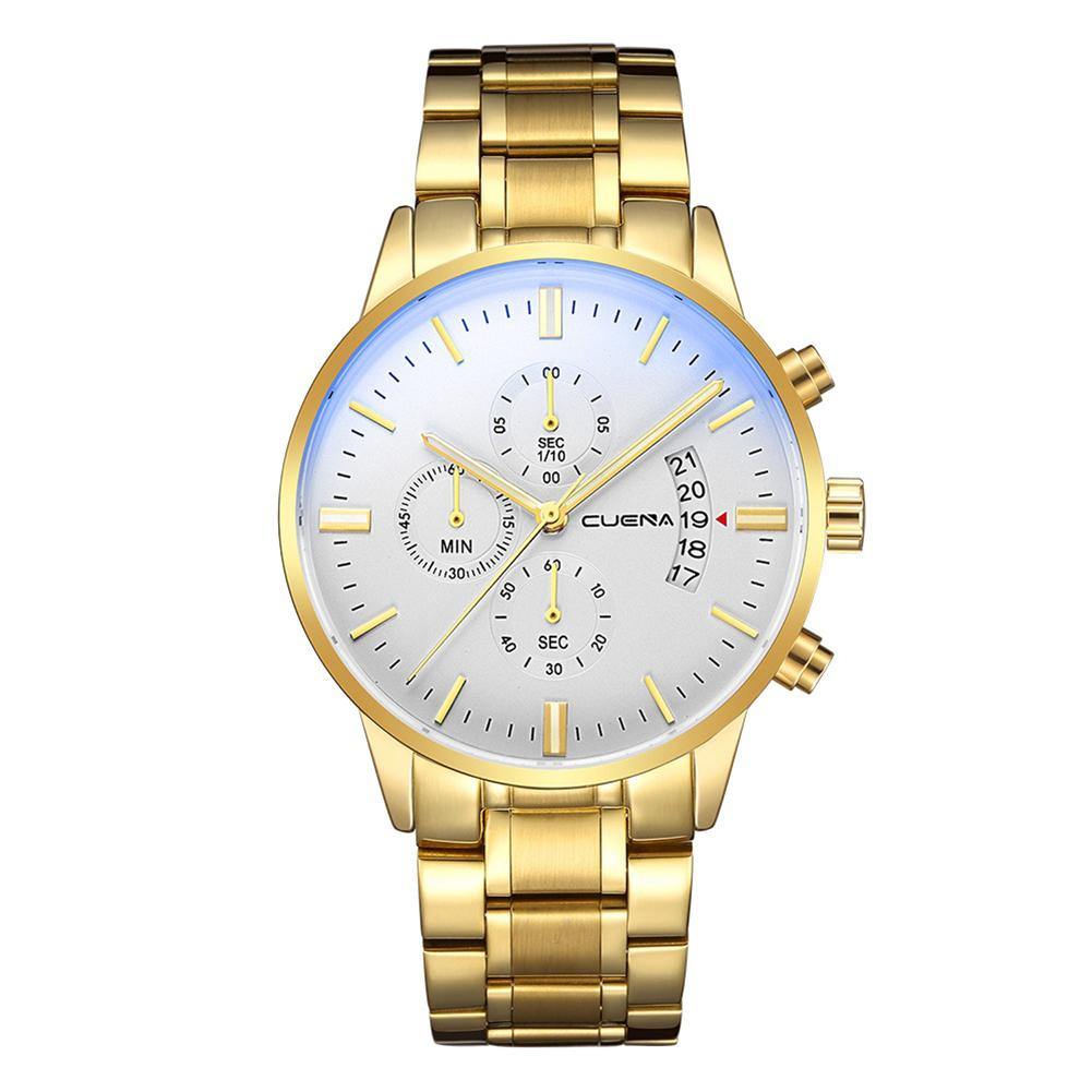 Calendar Chronograph Men's Business Luminous Pointer Quartz Wrist Watch Gift - MRSLM