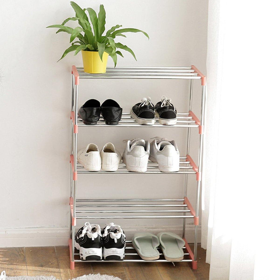 4 Layers DIY Shoe Racks Storage Organizer Stainless Steel For Dormitory - MRSLM