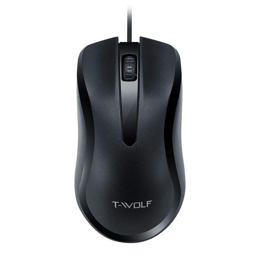 T-Wolf V12 Wired Mouse Silent/Sound 1500DPI Ergonomic Design Mouse Gaming Office Mouse For Desktop Laptop - MRSLM
