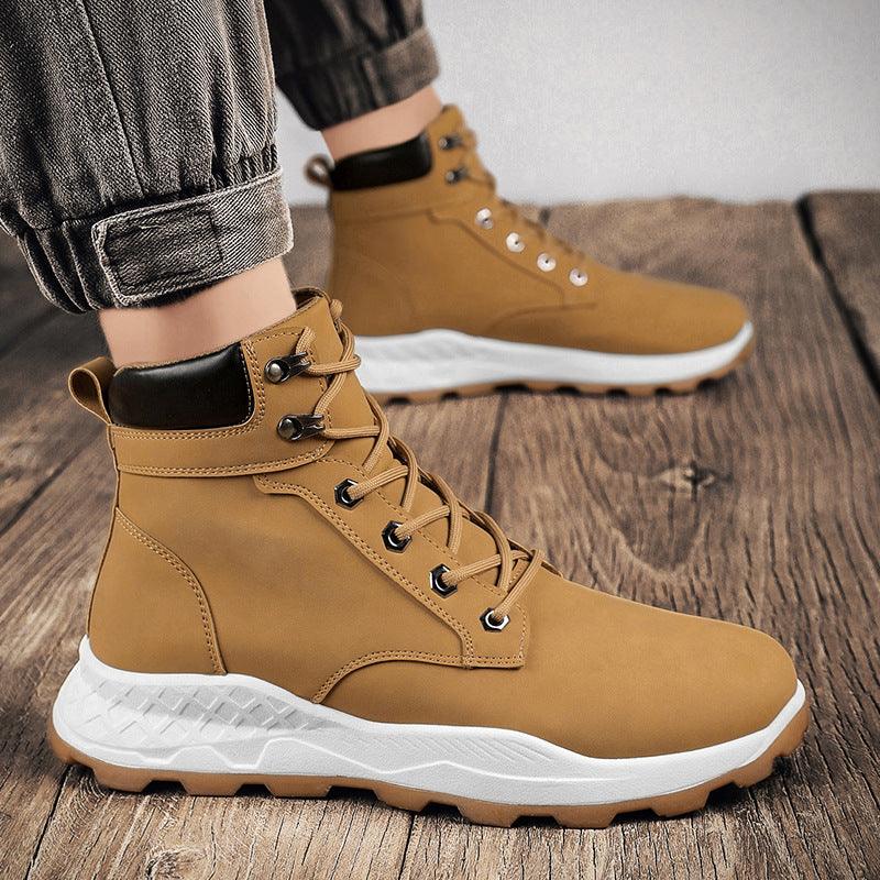 Rhubarb Casual Leather Boots Retro Tooling Ankle - MRSLM