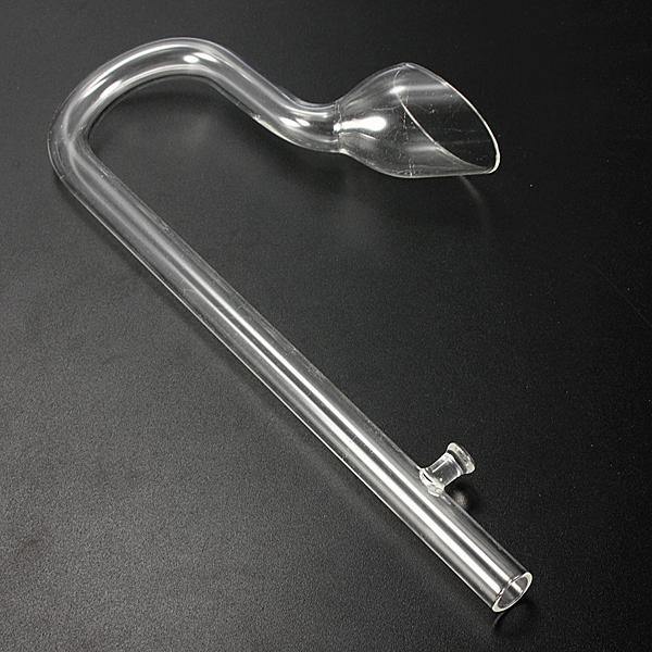 Aquarium Glass Lily Breather Pipes Inflow & Outflow 13mm for 12/13mm Tube + 2 Suction Cups - MRSLM