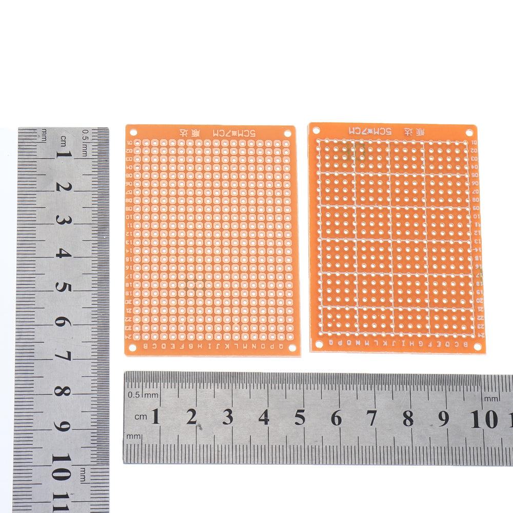 10pcs Universal PCB Board 5x7cm 2.54mm Hole Pitch DIY Prototype Paper Printed Circuit Board Panel Single Sided Board - MRSLM