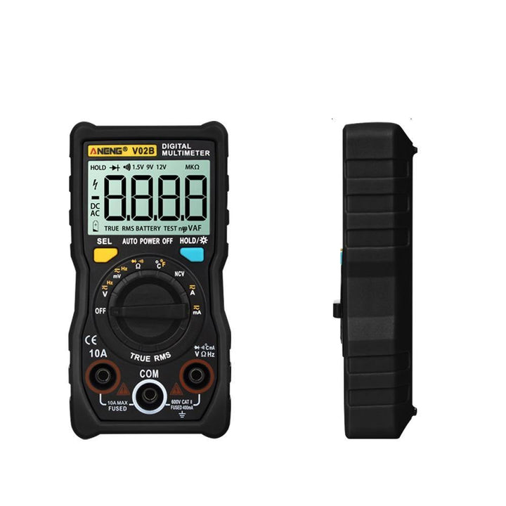 ANENG V02B 4000 Counts Auto-ranging Digital True RMS Multimeter With Temperature Measure Backlight+Flashlight - MRSLM