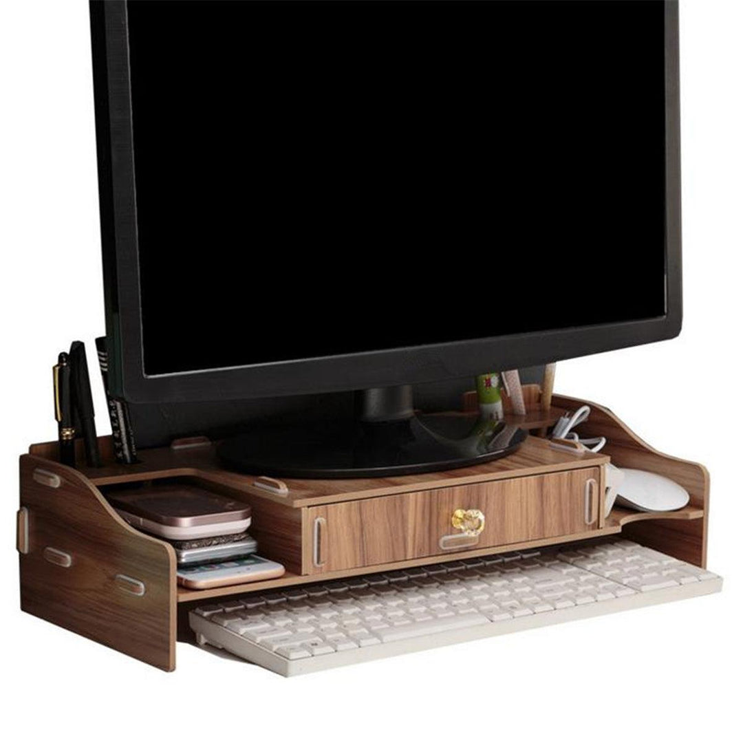 Desktop Computer Riser Stand TV LCD Screen Monitor Mount Display Desk Organizer Monitor Bracket - MRSLM