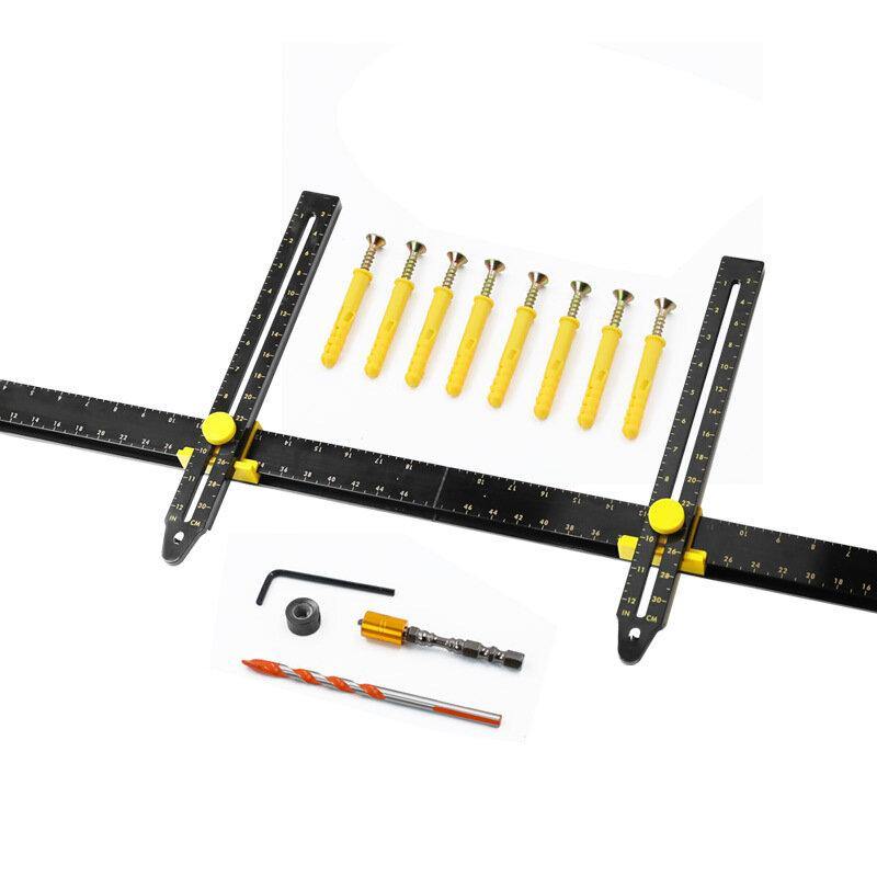 6mm Aluminum Alloy Spirit Level Metric and Inch Photo Frame Positioning Artifact Home Punch Positioning Set - MRSLM