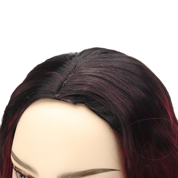 AISI QUEENS Water Wave Short Synthetic Wigs for Women Ombre Black and Orange Cosplay Bob Wig Blue Red Grey Blonde Pink Wig - MRSLM