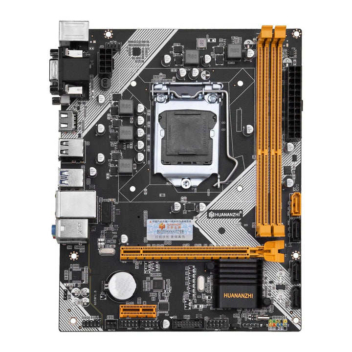 HUANANZHI B75 Desktop Motherboard M-ATX LGA1155 for Core i3 i5 i7 CPU Support 2*8G DDR3 Memory Black - MRSLM