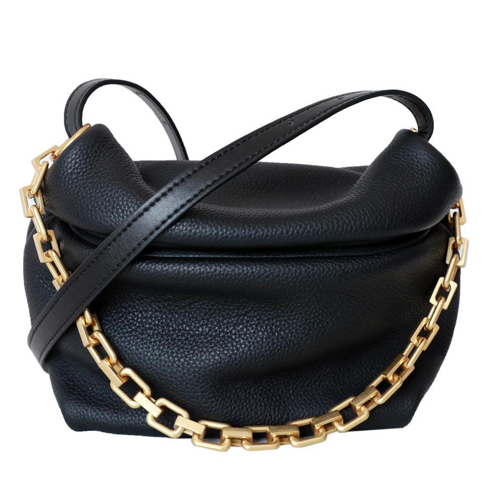 Leather Chain Dumpling One-shoulder Messenger Bag - MRSLM